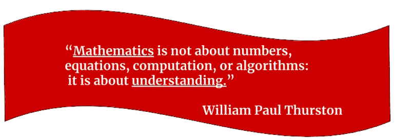 Mathematics is not about numbers, equations, computation, or algorithms: it is about understanding. - William Paul Thurston